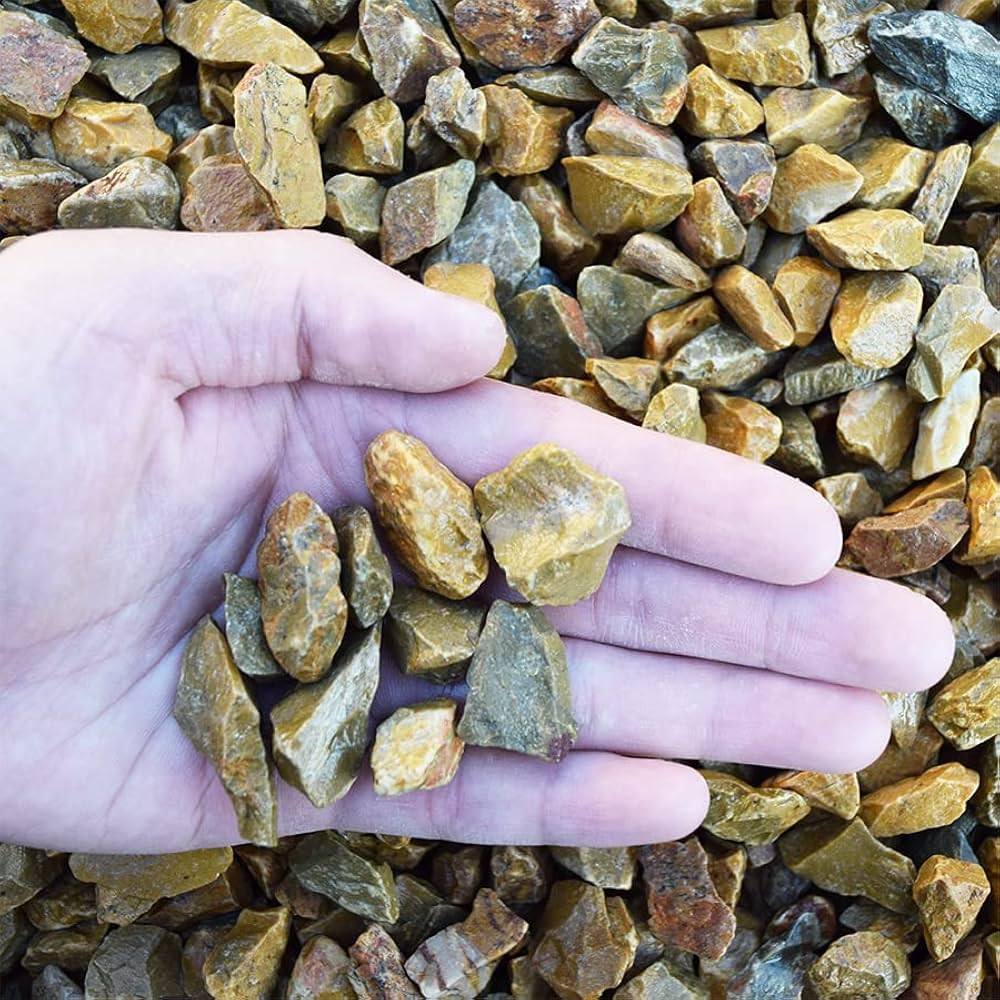 砂利 化粧砂利 イエロー 黄色 大粒 500kg 5分　(18mm～35mm) Amazon.co.jp: [NITTO SEKKO] [10kg] 砂利 黄色 ガーデン用 石